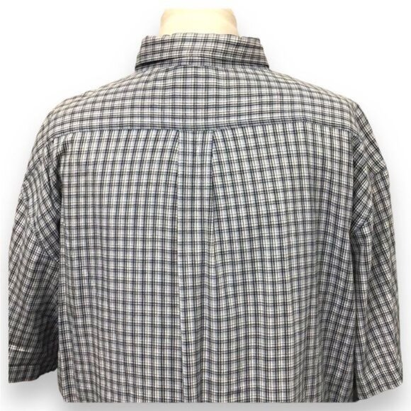 J.Crew Mens XL Plaid Button-Down Shirt Blue/Gray Checked Pattern 100% Cotton - Picture 4 of 6